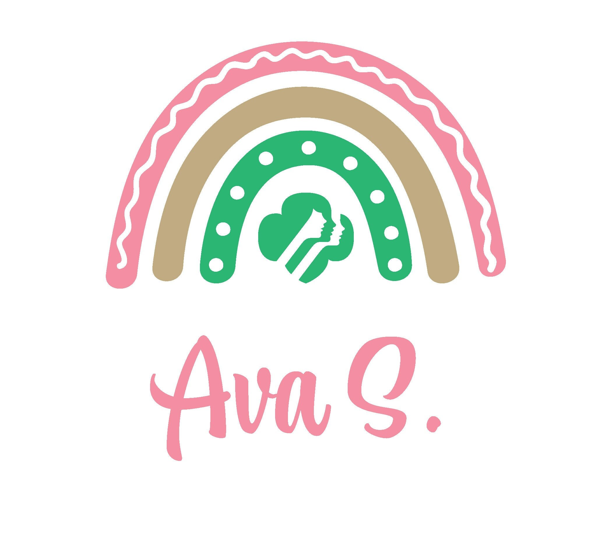 Daisy Girl Scout Rainbow Vector File for Cricut and Siser Etsy Israel