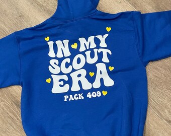 Personalized Scout Era Hoodie: Matching Troop Pullover • Cub Scout Pack sweatshirt