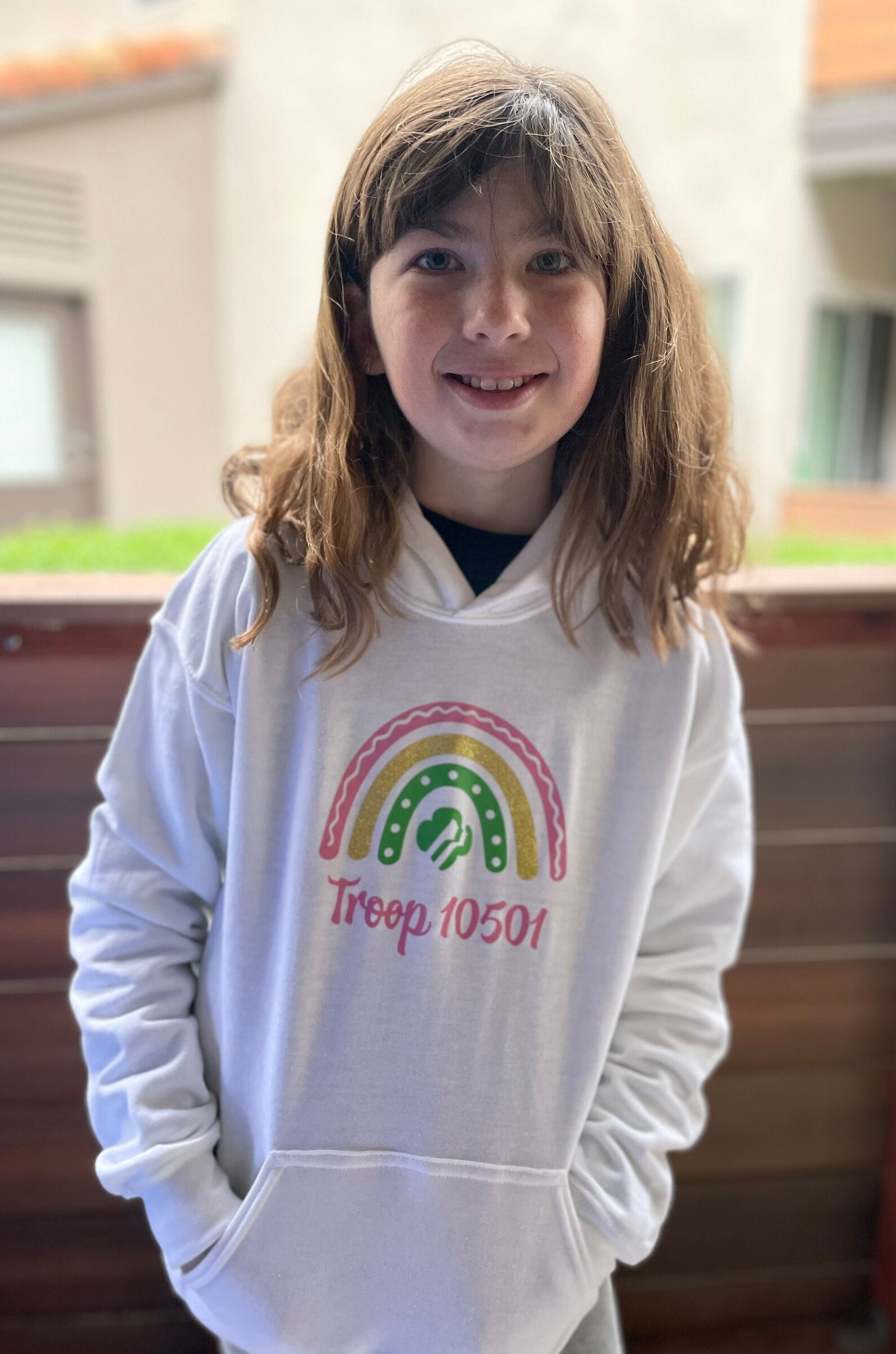 Girl Scout Hoodie Sweatshirt With Rainbow Pullover Scout Etsy