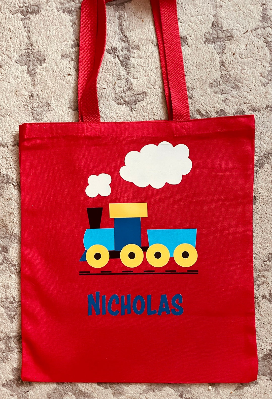 Train Tote Bag for Kids Cute Personalized Kids Train Bag With Etsy
