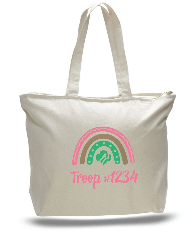 Girl Scout Canvas Tote Bag Personalized With Girls or Leaders - Etsy