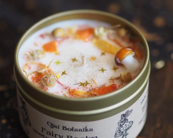 Fairy Realm - Handmade Soy Candle - Blood Orange - Cottagecore, Fairycore, Mushroom, Witchy, Boookish, Fairy, Gift