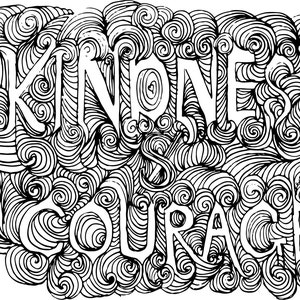 Art Print Kindness & Courage 11x14 Digital Download image 1