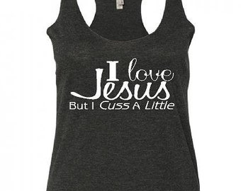 I Love Jesus but I Cuss a Little Shirt Christian Mom Shirt - Etsy