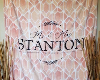 Last Name Wedding Blanket