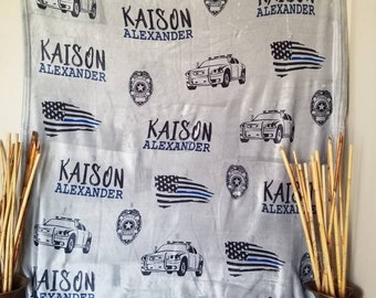 Police Name Blanket
