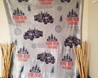 Loaded log Truck Name Blanket