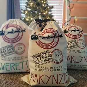 Santa Personalized Gift Sacks