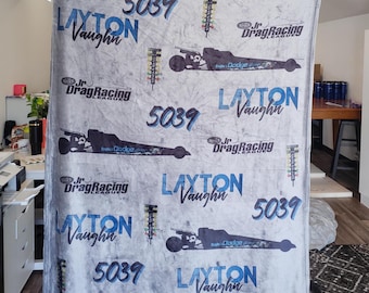 Custom Racing Name Blanket