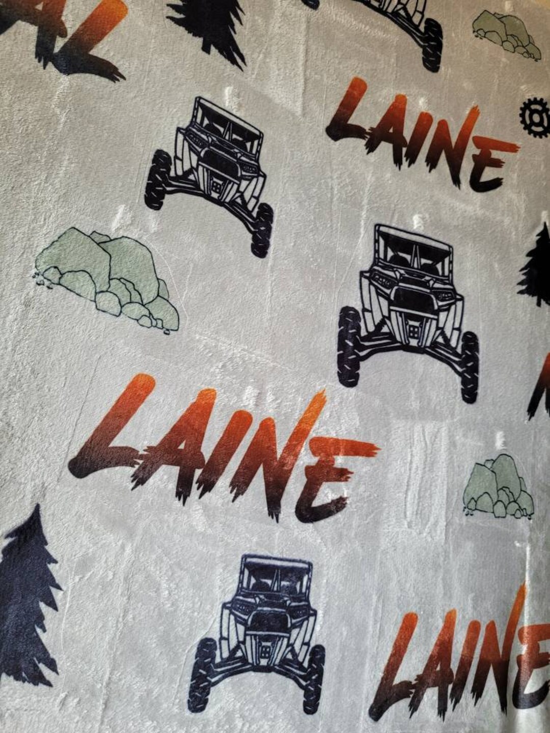 Rzr Side by Side Name Blanket Etsy