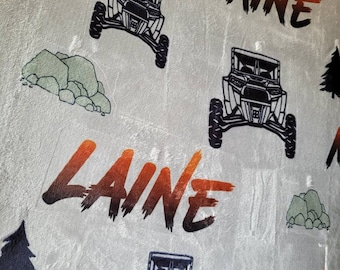 Rzr Side By Side Name Blanket