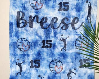 Volleyball Custom Name Blanket