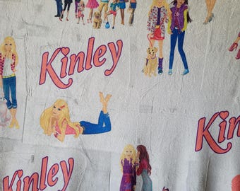 Little Girly Dolls Name Blanket