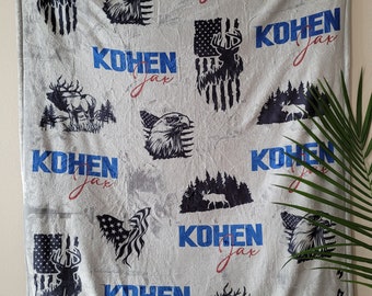 Outdoor America Name Blanket