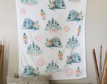 Logging Truck Name Blanket