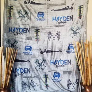 Custom Racing Name Blanket