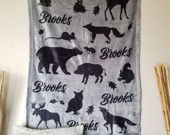 Into the Wild Name Blanket