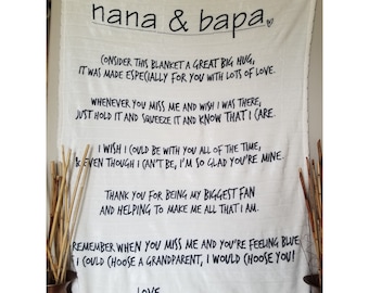 Grandparents Custom Blanket