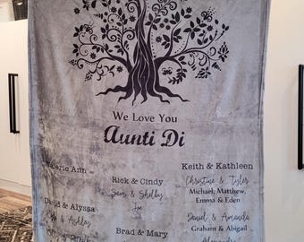 Grandparent Family Tree Blanket