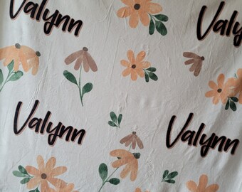 Neutral Flower Name Blanket