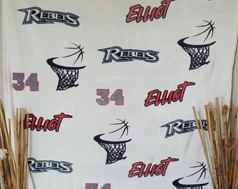 Basketball Name Blanket