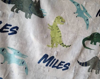 Cute Dinos Name Blanket