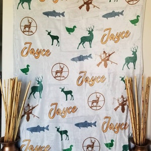 Camo Colors Hunting Name Blanket