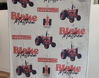 Vintage Harvester Name Blanket