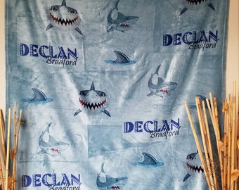 Shark Name Blanket
