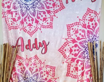 Mandala Love Name Blanket