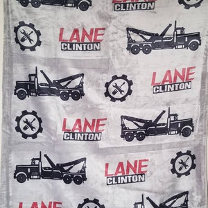 Tow Truck Name Blanket