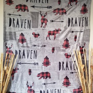 Buffalo Check Wildlife Name Blanket