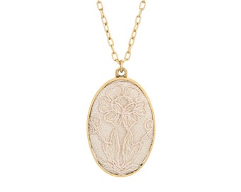 Custom Wedding Dress Fabric Necklace: Lace Keepsake Memory Pendant