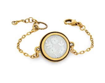 Custom Wedding Keepsake Bracelet. Lace Bridal Memory Jewelry Made from Your Wedding Dress