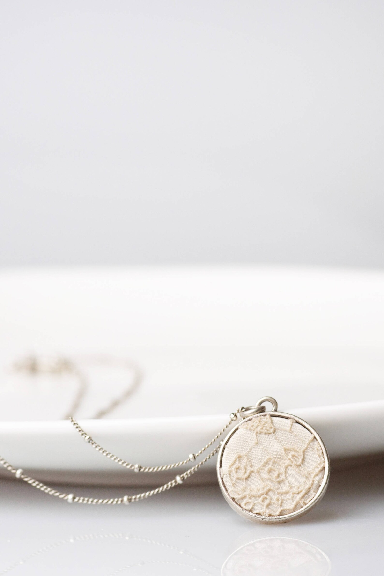 Custom Lace Wedding Dress Necklace / Jewelry Made From Your - Etsy