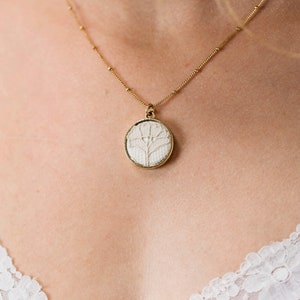 Your Lace Necklace. Custom Keepsake Pendant Made From Wedding Dress Fabric. Gift for Bride image 7