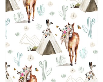 horse baby crib bedding