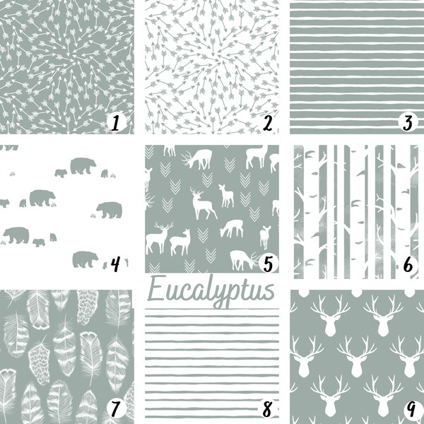 Gray Crib Bedding Etsy