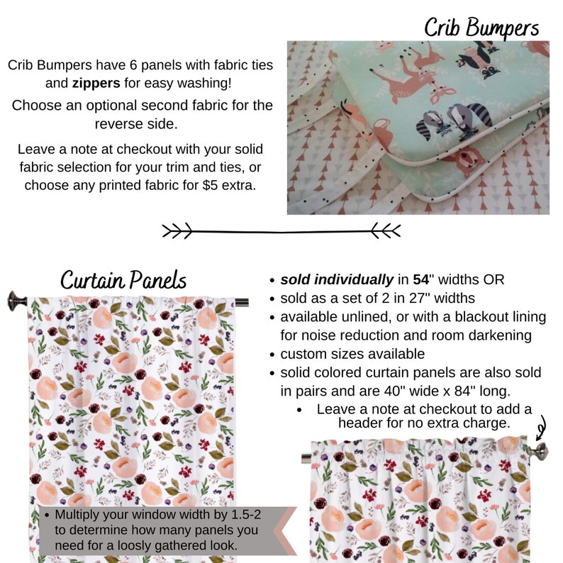 Girls Mae Floral Baby Bedding Crib Sheet Changing Pad Cover Etsy