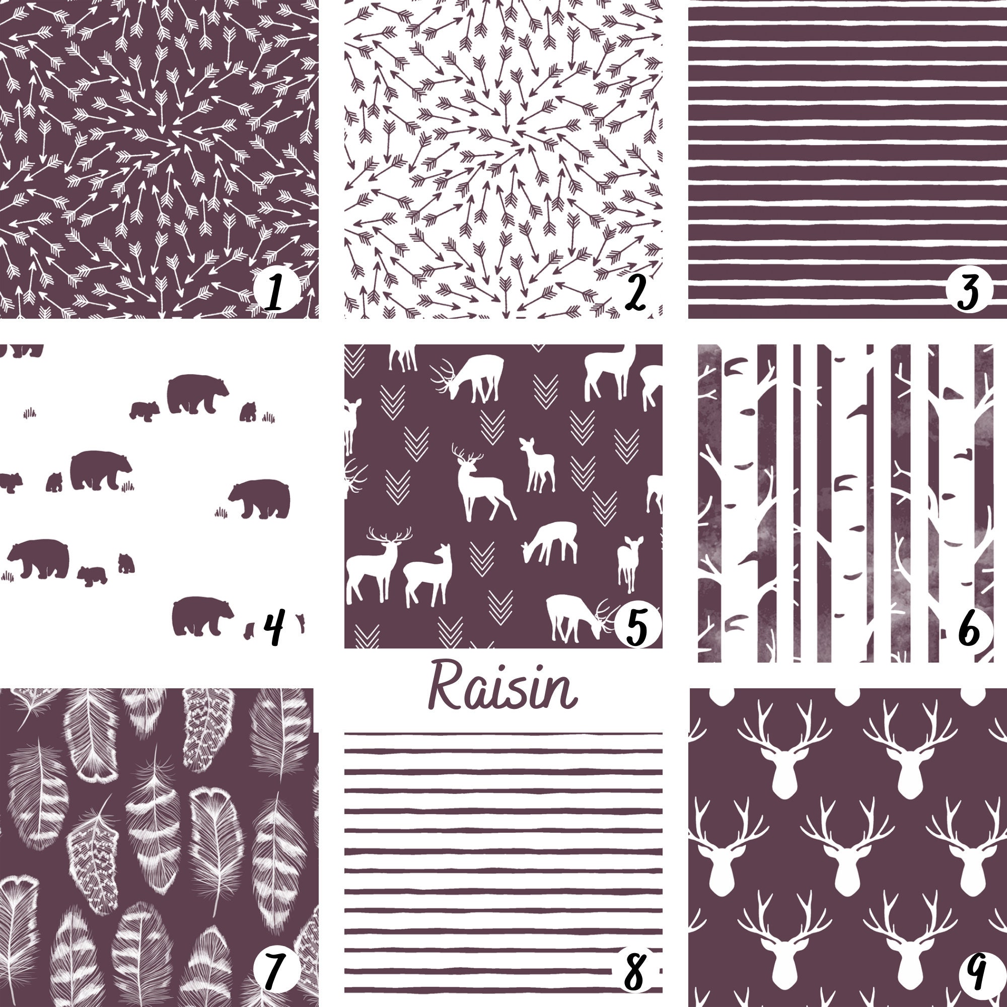 Raisin Baby Bedding Crib Sheet Minky Baby Blanket Changing Pad - Etsy