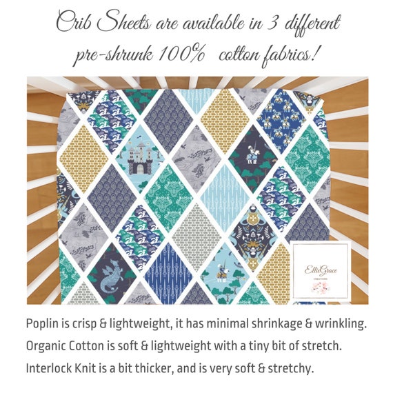 Bedding Home Living Chivalry In Blue Jay Fitted Crib Sheet