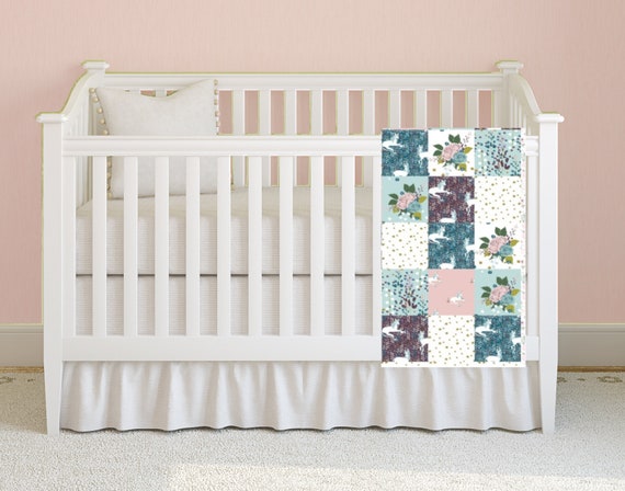 unicorn crib bedding etsy