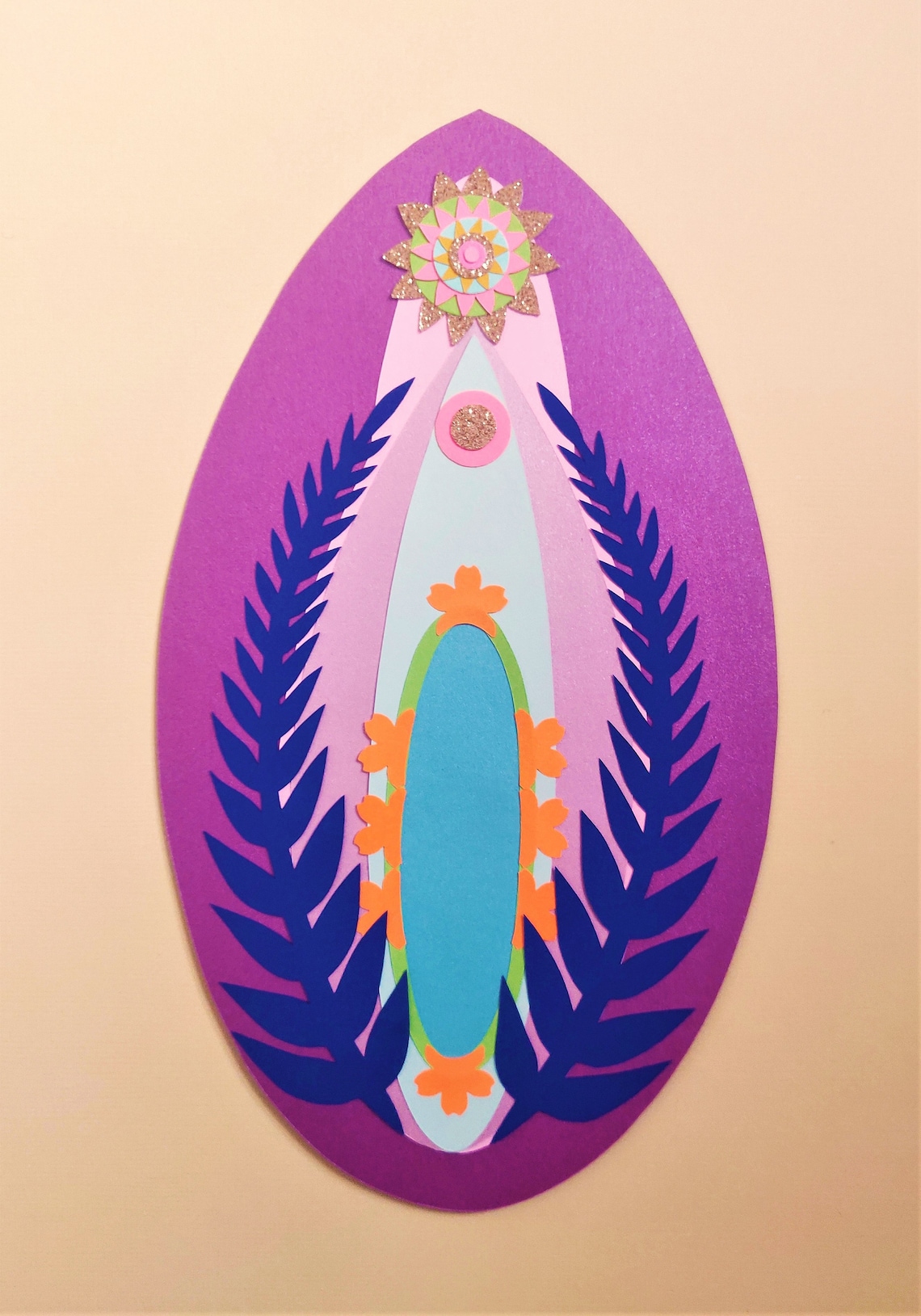 Vulva Paper Art. Original and Feminist Creation Entirely Etsy