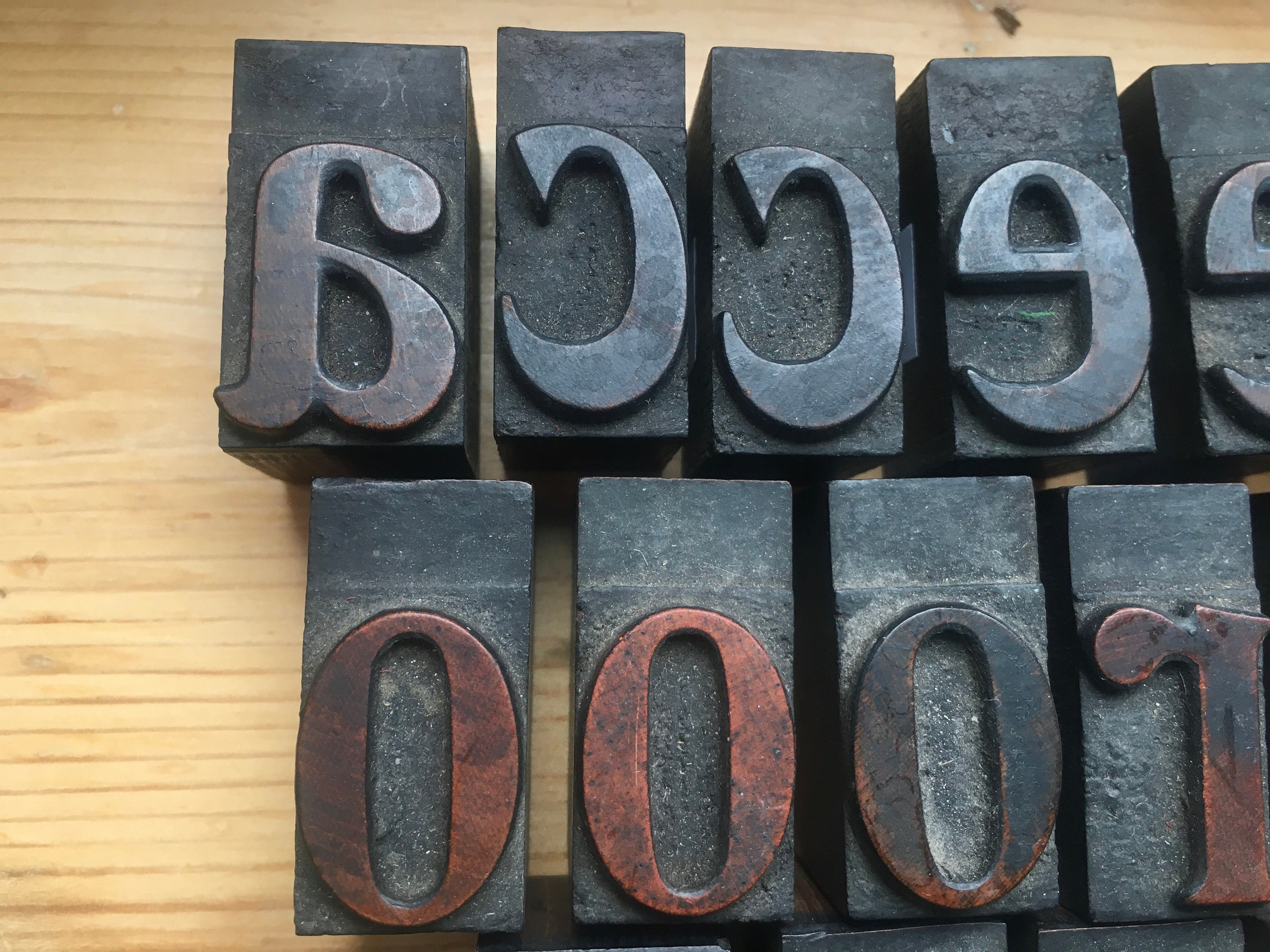 1.25 Vintage Wooden Printers' Block Letters Lower Etsy