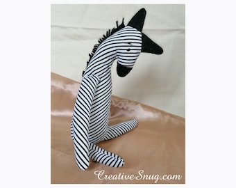Simple and Beautiful Zebra Soft Toy Doll for him or her - Handmade