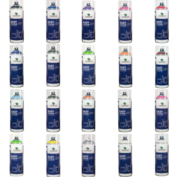 Spray Paint by Oasis 400 ml Cans - Easy Colour - 17 Colour Choices