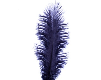 Ostrich Feathers - 10" - 12" / 25cm - 30cm - Choose Quantity  - Navy Blue