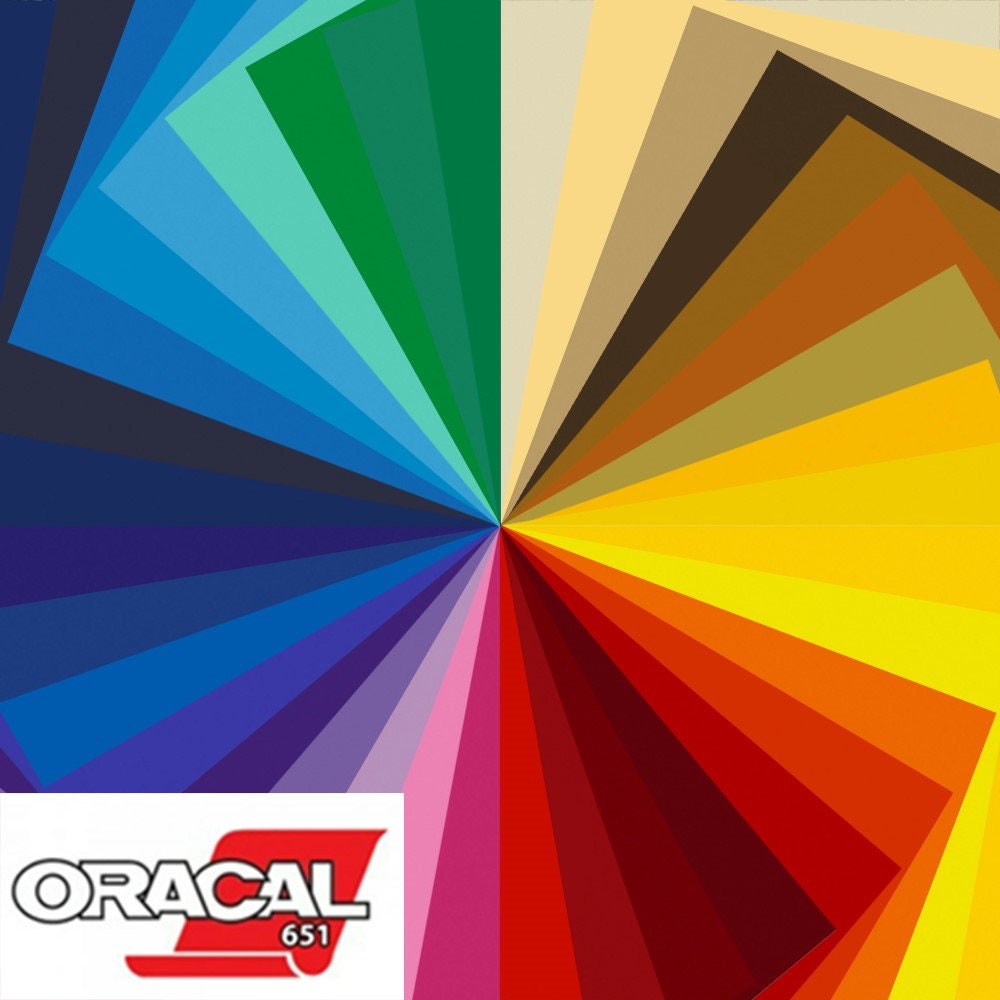 Oracal 651 Vinyl Outdoor Sheet, Permanent Adhesive Vinyl, 651