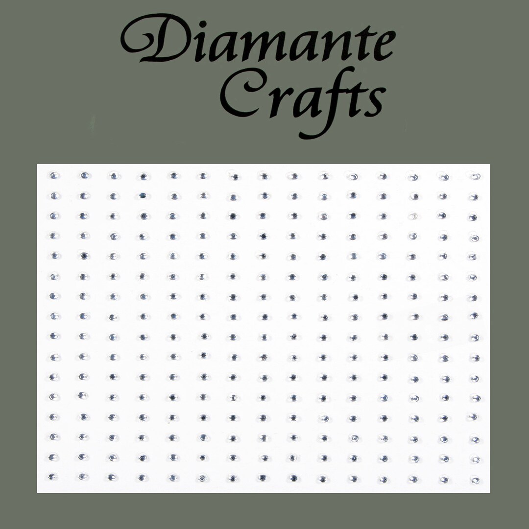 240 X 1mm Diamante Self Adhesive Rhinestone Craft Embellishment Gems Choose From 16 Colours Made