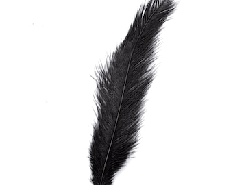 Ostrich Feathers - 10" - 12" / 25cm - 30cm - Choose Quantity  - Black